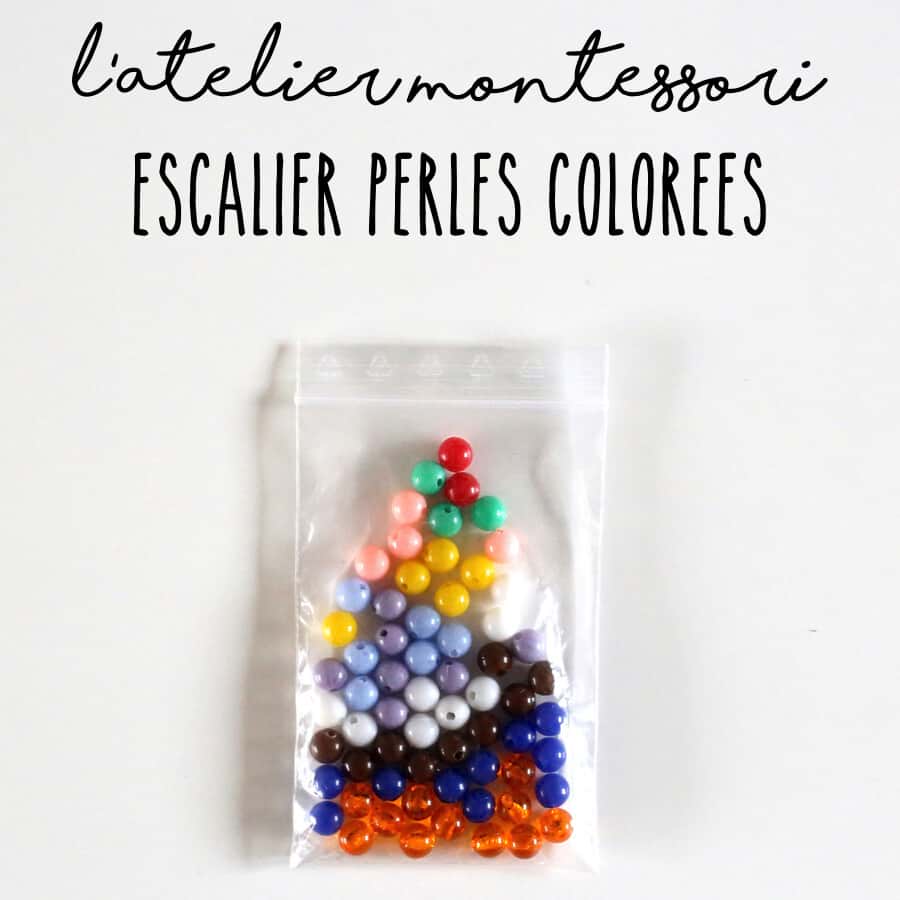 escalier perles montessori