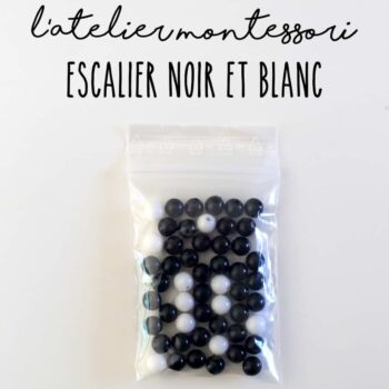 Perles pour escalier noir et blanc