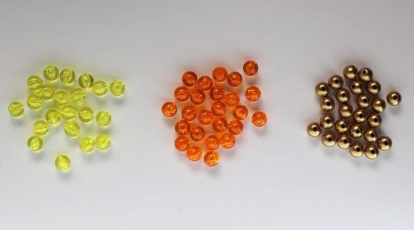 perles montessori jaune orange translucide doré