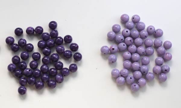 perles montessori violet mauve
