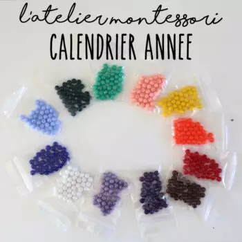 Perles pour calendrier de l&rsquo;année
